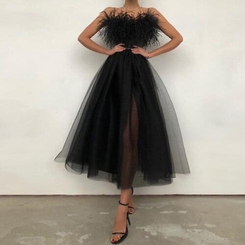 Mesh Womens Dress Party Summer Sleeveless Fashion Elegant Wedding Clothes High Waist A-Line Straps Sexy Midi Lady Pure Dresses