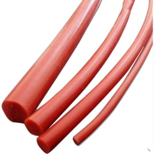 RED Silicone Rubber Diameter 1 1.5 2 3 4 5 6 7 8 9 10 mm Silicone Rubber Rod Silicon Cord Silicone Bar