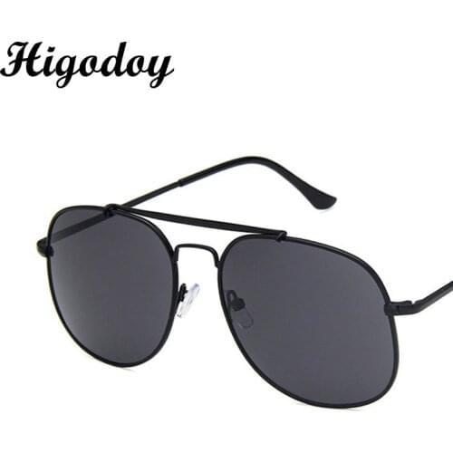Higodoy Retro Metal Women Sunglasses Vintage Goggle Luxury Ladies Oversized Sunglasses for Women Gafas De Sol De Los Hombres