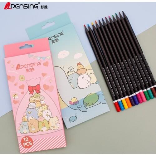 Corner wall corner Tuanzi biological cartoon 12 / 24 color color pencil childrens painting graffiti