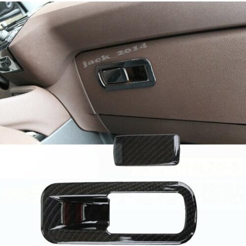 Carbon Fiber Interior Storage Box Handle Cover Trim Fit for BMW X1 2016 2017 2018