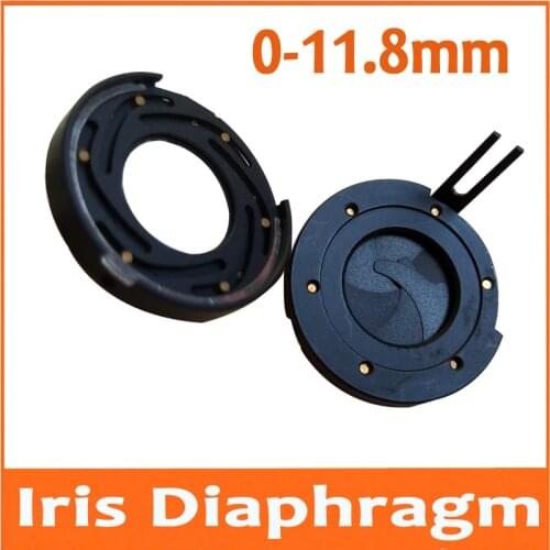 0-11.8mm Amplifying Diameter Metal Zoom Optical Iris Diaphragm Aperture Condenser for Digital Camera Microscope Adapter