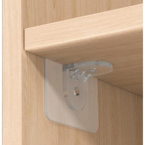 10/30pcs Adhesive Shelf Support Pegs Drill Free Nail Instead Holders Closet Cabinet Shelf Support Clips Wall Hangers