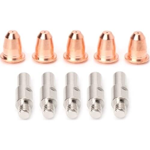 10Pcs/Set S45 Consumables Kit Electrode 0.8mm Nozzle Tip For Plasma Cutter Torch
