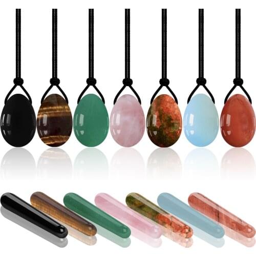 13 Types Yoni Egg Crystal Massage Stick Set Natural Jade Vaginal Balls Yoni Wand for Vaginal Tightening Kegel Exercise Massager