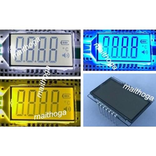 14PIN TN Positive 4-Digits Segment LCD Panel 3V White/Yellow Green/Blue Backlight