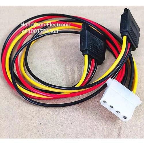 4Pin IDE Female Molex to 2 Female Serial ATA SATA Dual 15pin to 4pin Y Splitter Adapter Hard Drive Power Supply Cable Connector