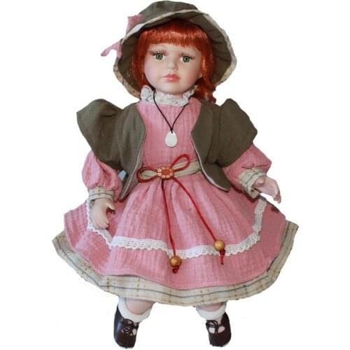 40cm porcelain princess girl doll European rural Field Village ceramic doll style home decoration Christmas gifts