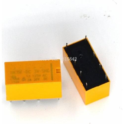 5PCS/LOT HK19F HK19F-DC3V-SHG DC3V 8 pins 2pdt DC 3V SHG Coil DPDT 8 Pin 2NO 2NC Power Relays PCB Type