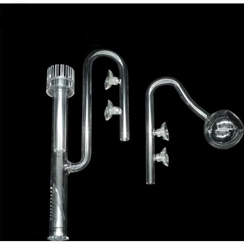 Aquarium Glass Lily Pipe Spin Surface Inflow Outflow 13/17mm ADA Quality Aquarium Skimmer Fish Tank Filter Aquarium Accessories