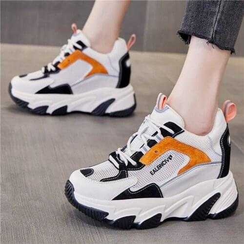 Summer Platform Shoes Womens Leather Platform Wedge Sandals Increasing Height Fashion Sneaker Ankle Boots Lace up Oxfords