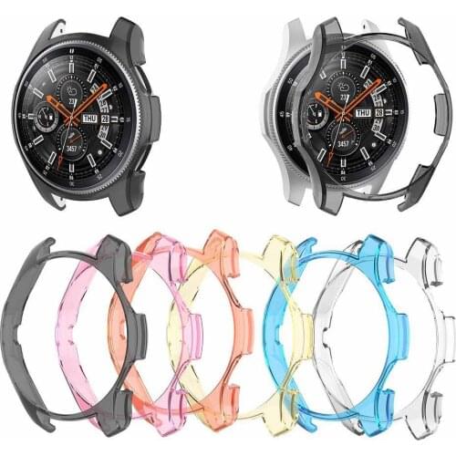 TPU Watch Case Full Cover Protective Shockproof Transparent Protective Case Frame for Samsung Galaxy Smart Watch 46mm