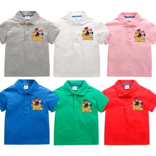 Paw Patrol Childrens Lapel Childrens Clothing Summer Boys New Korean Version of The POLO Shirt Half Sleeve Cotton Baby T-shirt