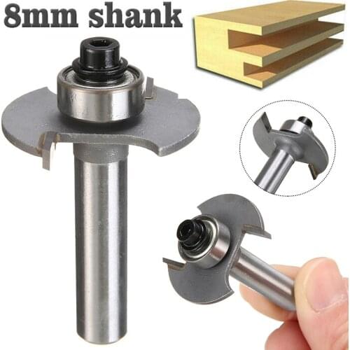 Woodworking Slot Cutter Bit Carving Milling Cutter T-Slot Tenon Cutter Router Bits for Woodworking Chisel Cutting Tool