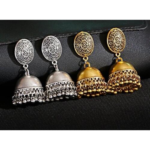 Indian Jewelry Earrings For Women Bells Dangle Earring Unusual Pendientes Jewelry Piercing Boho Hoop Ear Rings For Girl Kolczyki