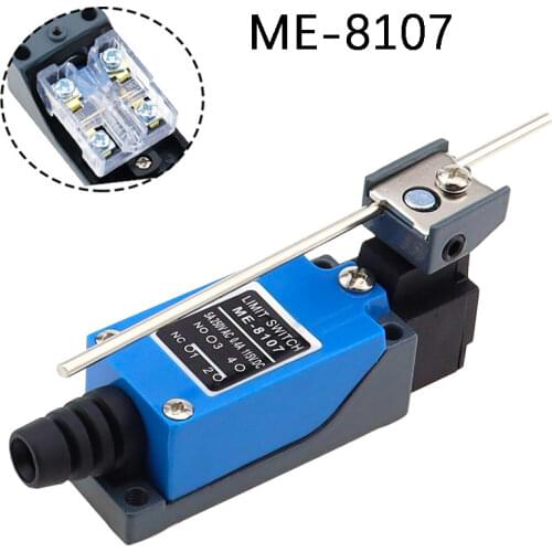 ME-8107 250VAC 5A 115VDC 0.4A Rotary Lever 1NO+1NC Momentary Limit Switch Momentary