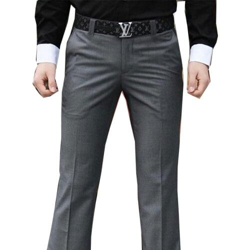 2020 new style mens flared pants formal pants flared pants white suit trousers formal trousers men size 28-37