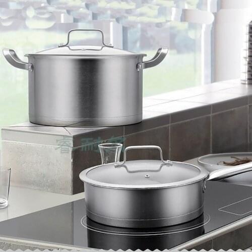 Cooking pot Stainless Steel cookware set Two-Piece Double Bottom Milk Pot Non stick cooking pot set pots for cooking Frying pan