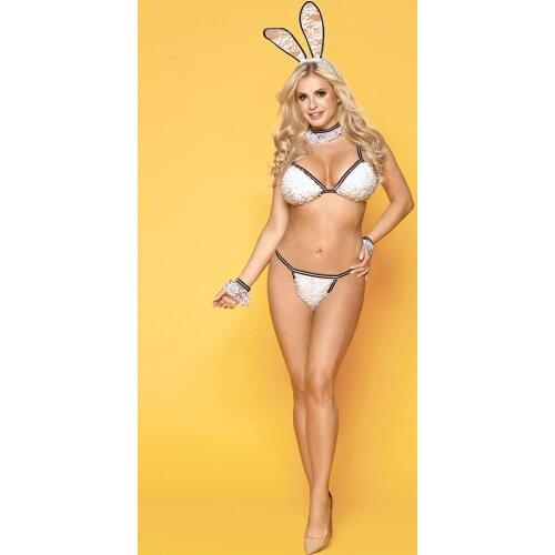 New Bunny Girl Exotic Lingerie Sexy White Underwear Rabbit Girl Lingerie Bunny Girl Uniform Costume Boxing Girl Uniform Set Hot