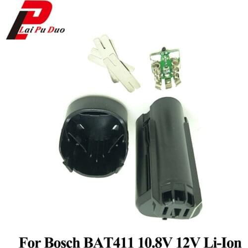 For Bosch 10.8V 12V BAT411 Battery Plastic Case (no battery cell ) PCB Circuit Board BAT411 Li-ion Battery Shell Box