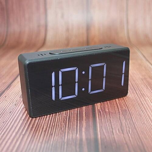 Simple Electronic Clock LED Alarm Clock Bedside Clock Student Alarm Clock Mirror Clock
