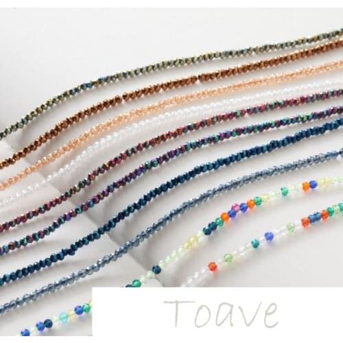 Superfine 2mm cut surface straight hole oblong wheel beads diy necklace bracelet beaded jewelry