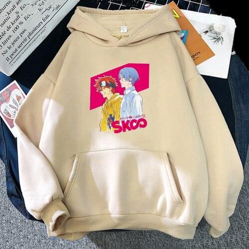 Anime Hoodies SK8 The Infinity Langa and Reki Carton Printed Long Sleeve Oversized Sweatshirt Kawaii Clothes Streetwear Harajuku