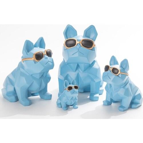 Table Decoration Cash Box Cool Bulldog Statue Coin Bank Home Living Room Decoration Desktop Decoration Figurines