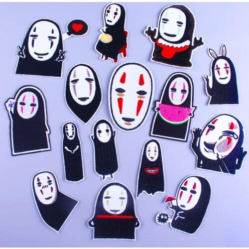 Japan Anime Badges Cartoon Patches On Clothes DIY Cute Iron on Embroidered Patches For Clothing Hippie Applique Ironing Stickers