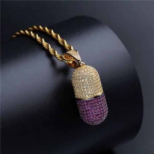 Lucky Sonny Custom Pendant Necklace Colored CZ Micro Pave Bijoux Women Men Pendants & Necklaces Copper Jewelry Free Shipping