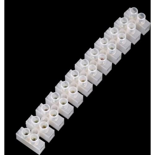 1pcs 12 10A 10A Fence Terminal Board Screw Terminal Fence Connector Wire Connection Illumination