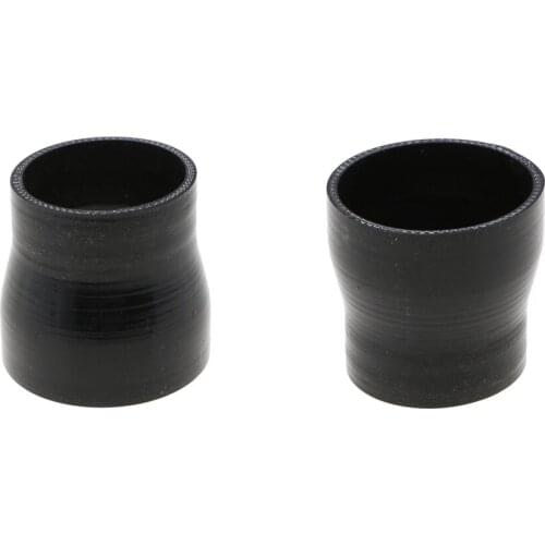 2x 2" to 2.5" Silicone Coupler Straight Reducer Hose Intercooler 4-Ply Black