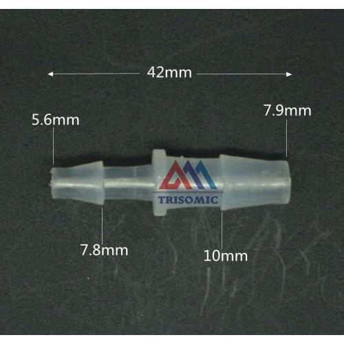 7.9mm*5.6mm Straight Reducing Connector Plastic Fitting Barbed Reducing Connector