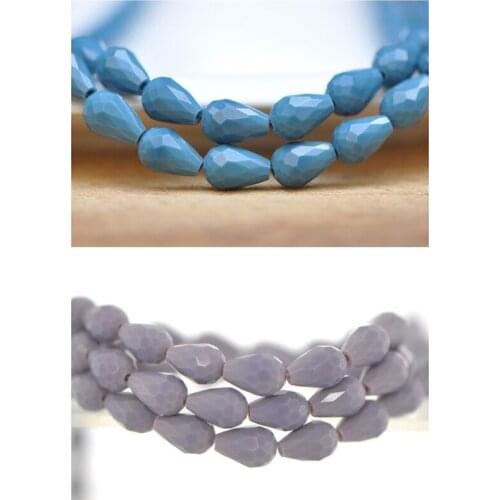 BEAUCHAMP 10*15mm 10pcs Multicolor Crystal Beads Teardrop Faceted Component Earring Bracelet Jewelry Chandelier Diy Accessories