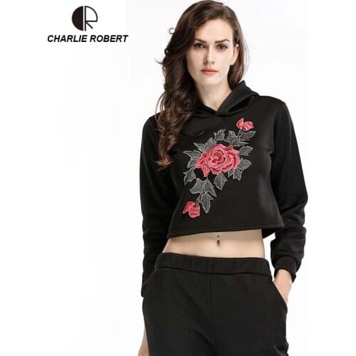 Женские короткие толстовки CHARLIE ROBERT China At AliExpress