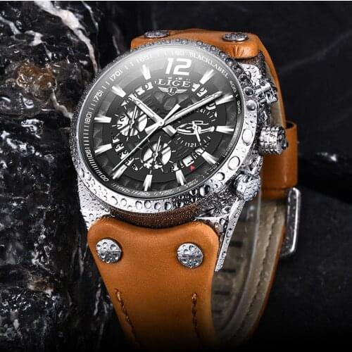 2020 New Men Watches LIGE Brand Fashion Business 30m Waterproof Quartz Watch Men Casual Sport Date Chronograph Reloj Hombre+Box
