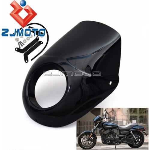 Black Motorcycle Headlight Mask Headlamp Cover For Harley Street 500 XG500 750 XG750 2015-2020 Headlight Cowl Fairing Kit