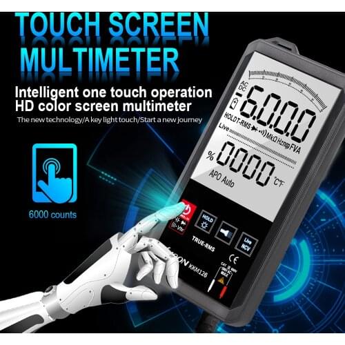 Digital Multimeter Automatic 6000 Counts Intelligent Scanning AC DC Measurement NCV True RMS Measurement Touch Screen Multimeter