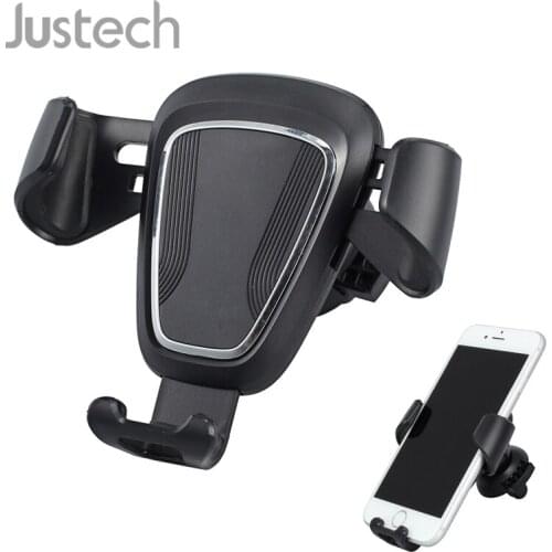 Justech Cold Air Vent Phone Gravity Holder Universal Car Mount Cradle For Cell Phone GPS 6-8.8cm Clamped Type Holder