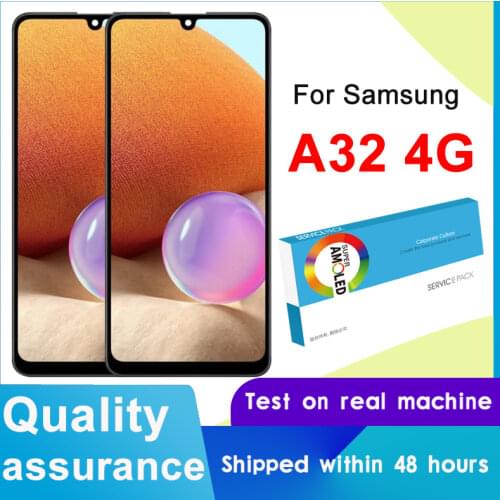 100% Original AMOLED Display For Samsung Galaxy A32 4G A325 A325F SM-A325M SM-A325F/DS LCD Touch Screen Digitizer Assembly