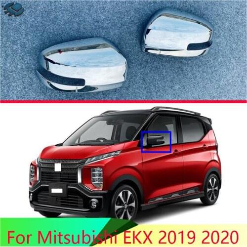 For Mitsubishi EKX 2019 2020 Car Accessories ABS Chrome Door Side Mirror Cover Trim Rear View Cap Overlay Molding Garnish