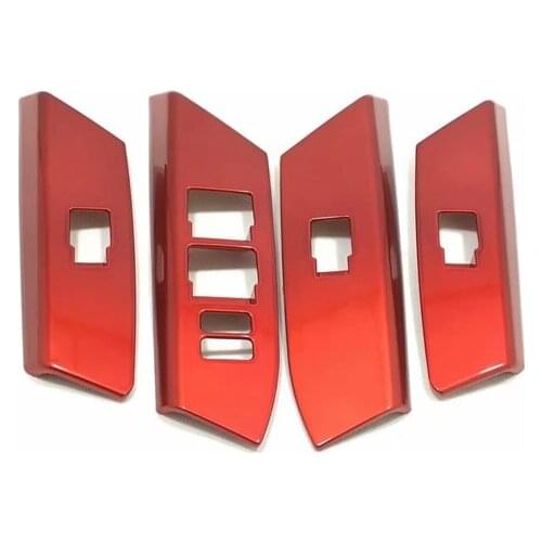 For Toyota RAV4 RAV 4 2016 2017 2018 Interior Door Armrest Window Switch Button Cover Trim Stickers Car Styling Accessories 4pcs