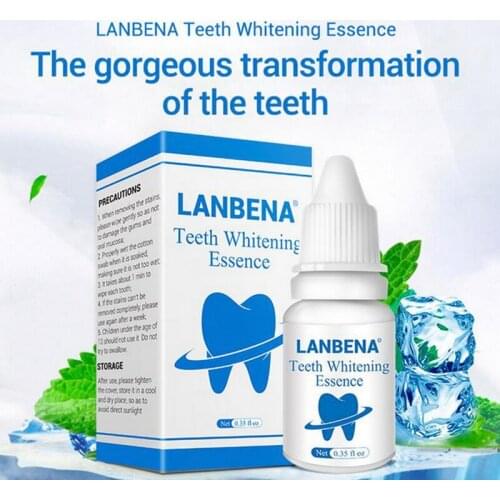 30 PCS LANBENA Teeth Whitening Essence Oral Hygiene Cleaning Serum Powder Eliminates Plaque Teeth Teeth Whitening Tool Paste Hot