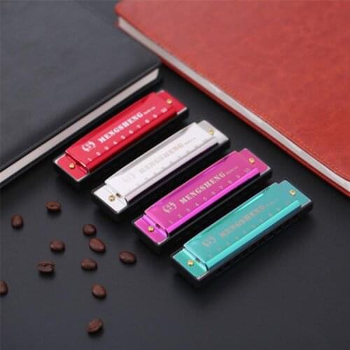 10Hole Metal Small Harmonica Childrens Interest Development Orff Musical Instruments Brain Game Primary School Student Beginner
