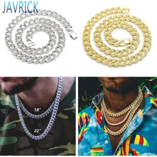 Hip Hop Jewelry Gold Plated Iced CZ Miami Cuban Link Chain Necklace Bracelet F3MD