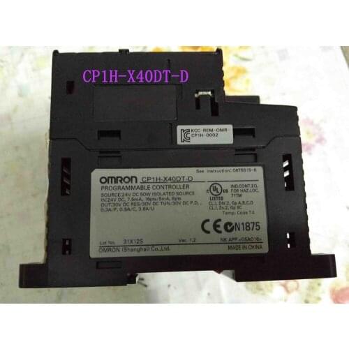 Used Original CP1H-X40DT-D CP1H PLC Controller CPU for Omron Sysmac 40 I/O Transistor 24V Encoder Pulse Counter