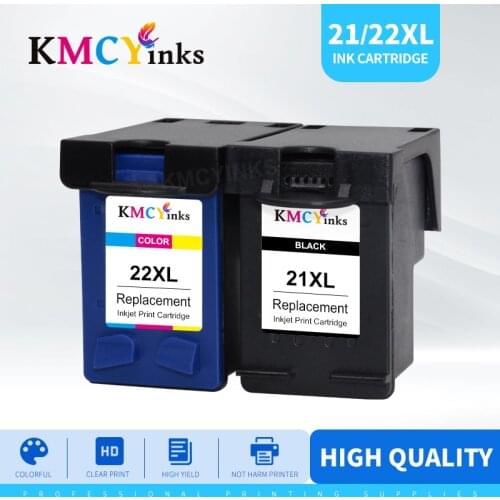 KMCYinks Cartridges for hp 21 22 for hp21 22 xl Ink cartridge for hp Deskjet F2180 F2200 F2280 F4180 F300 F380 380 D2300 Printer