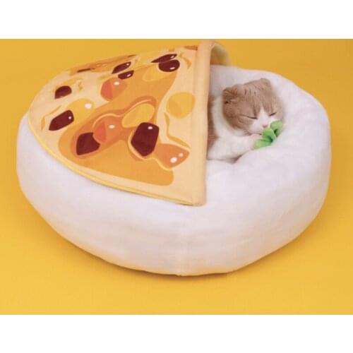 Cute Warm Cat Bed Winter Pet House Mat Washable Comfortable Round Cat Small Dog House Mats Supplies