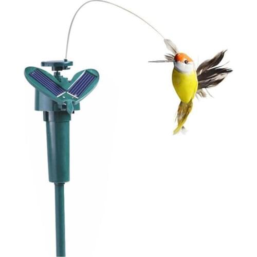 New Solar Rotating Bird Funny Solar Toy Flying Hummingbird Powered Birds For Outdoor Yard Garden Decoration