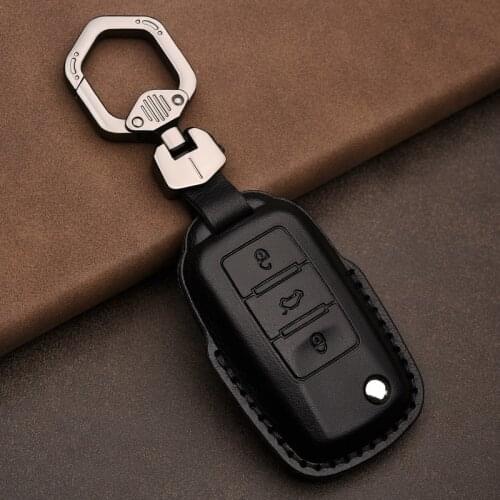2020 New Cow Leather Car Key Case Cover For Volkswage VW Polo Golf Passat Tiguan Bora Jetta Lavida Protection Key Shell Skin Bag